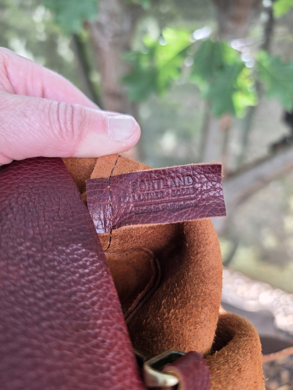 Portland Leather Goods Polly Bucket Bag Nutmeg Cottagecore Forestcore Boho-Chic - Picture 9 of 10